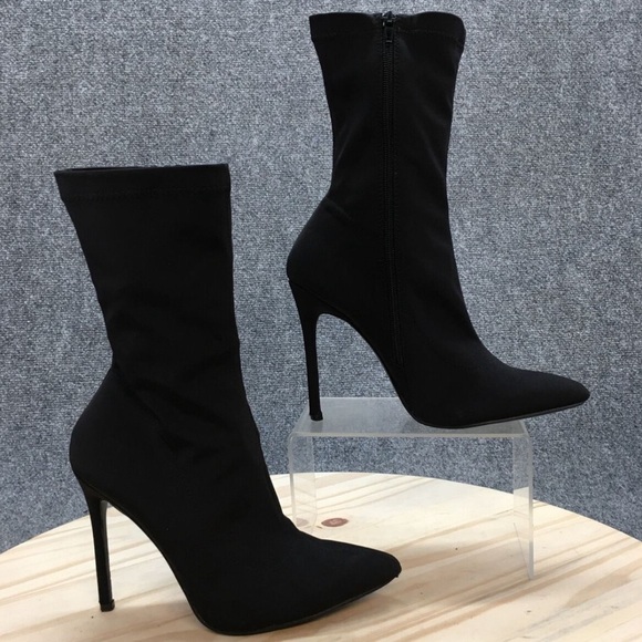 OLIVIA THOMPSON Heeled Boots - Black - Ladies size 8 - Picture 1 of 7